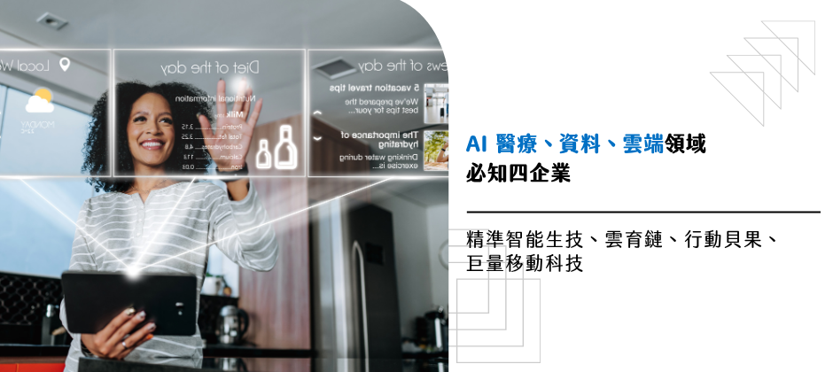 AI 醫療、資料、雲端領域必知四企業：精準智能生技、雲育鏈、行動貝果、巨量移動科技