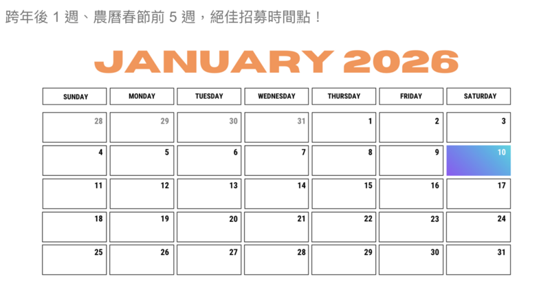 2026 Yourator AI 職涯博覽會活動時間